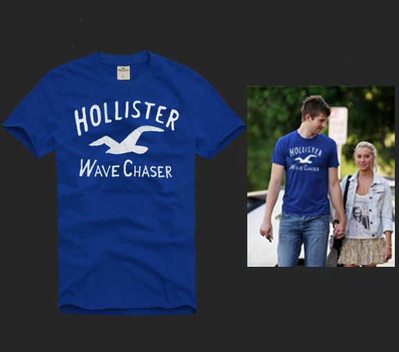 Hollister Hombres De Cuello Redondo Con Gente Fotos Corto Remera HCO4282